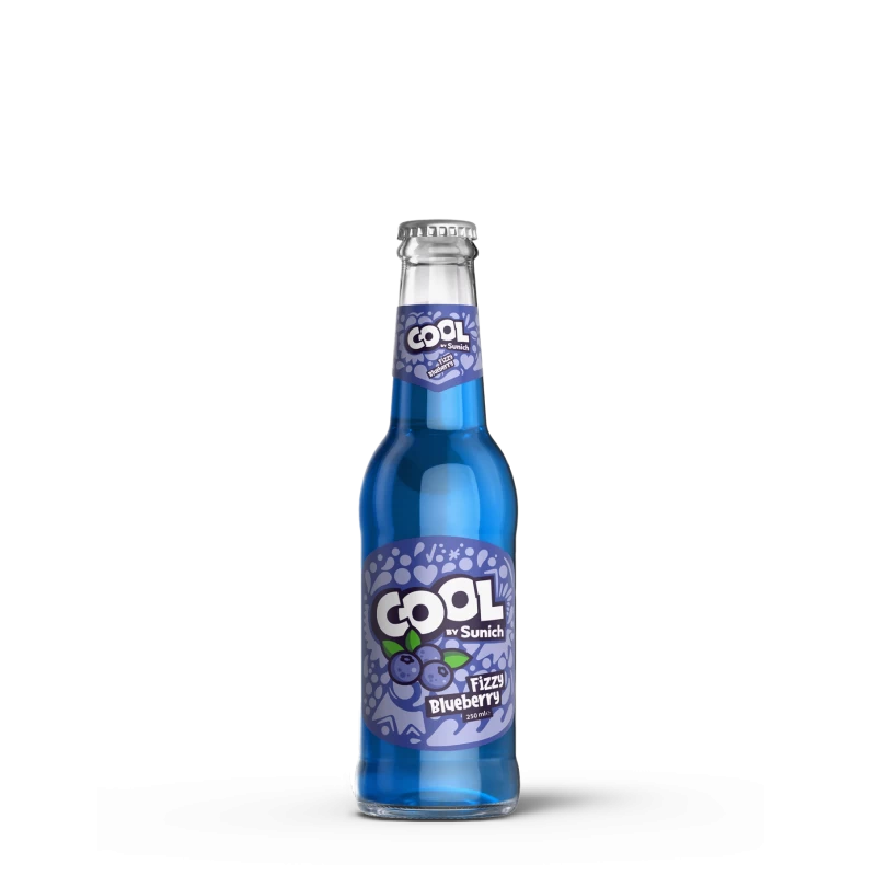 Blueberry Carbonated Drink Glass