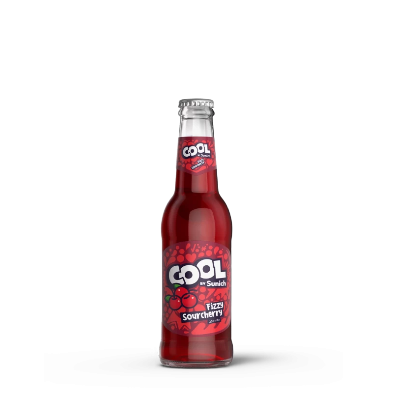 Sour Cherry Carbonated Drink Glass