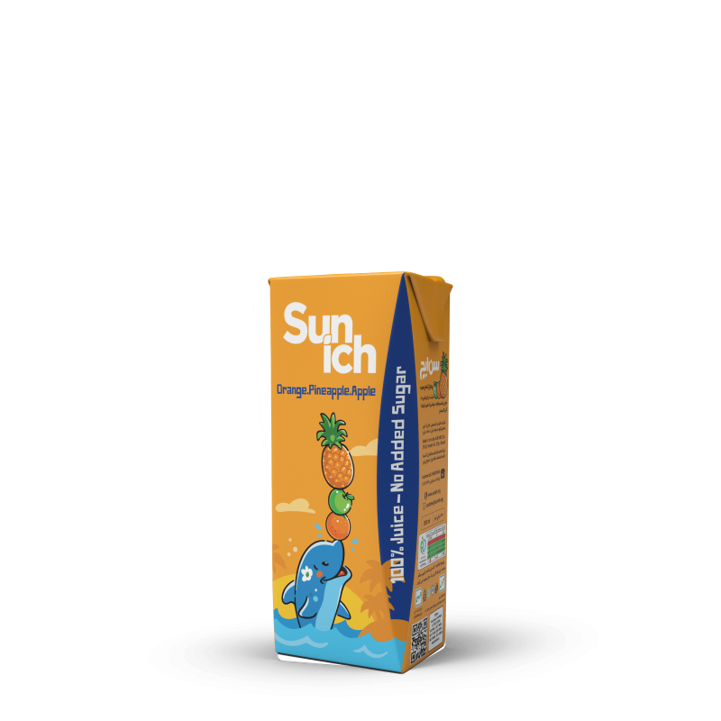 آب پرتقال آناناس سیب کودک